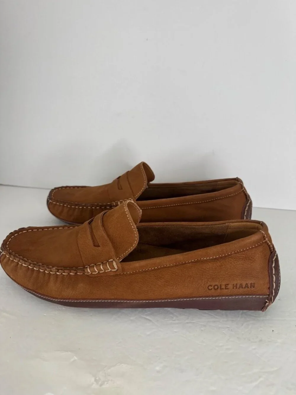 New Cole Haan Wyatt Penny Driver Suede Moccasins Men's 10